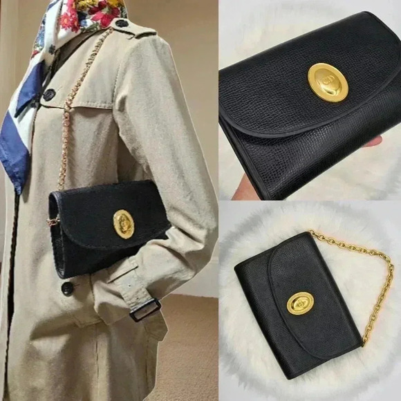 Dior Black Grained  Leather Clutch - Picture 16 of 16